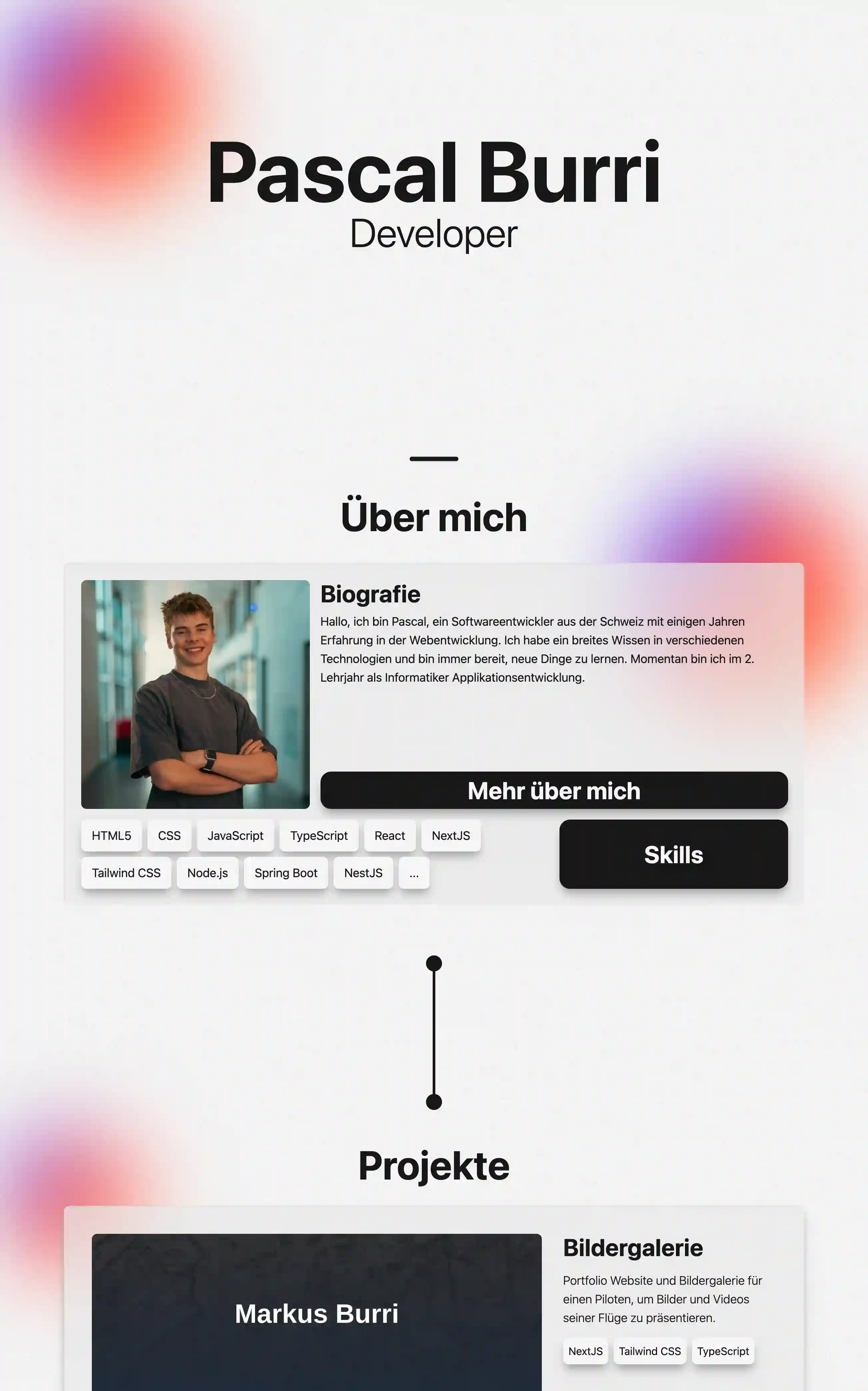 Portfolio for a developer